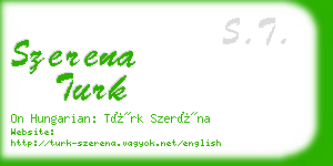 szerena turk business card